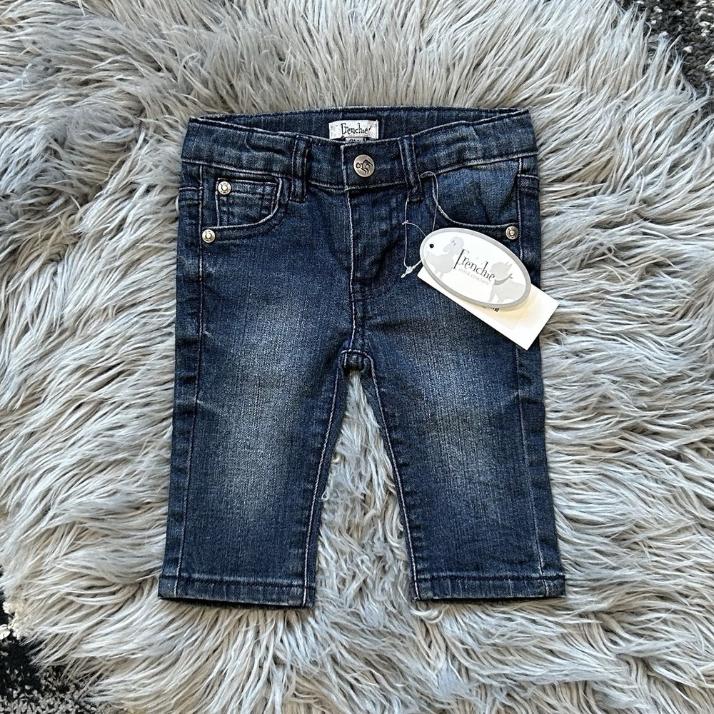 Frenchie Mini Couture Kids Denim Jeans 5 Pocket Design Size 6M NWT ($72)